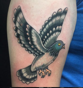 The Ace and Sword Tattoo Parlour Etobicoke Longbranch Toronto Tattoo by Dave-Traditional Pigeon