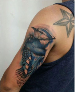 The Ace and Sword Tattoo Parlour Etobicoke Longbranch Toronto Tattoo by Elyse-Blue Jay in Progress